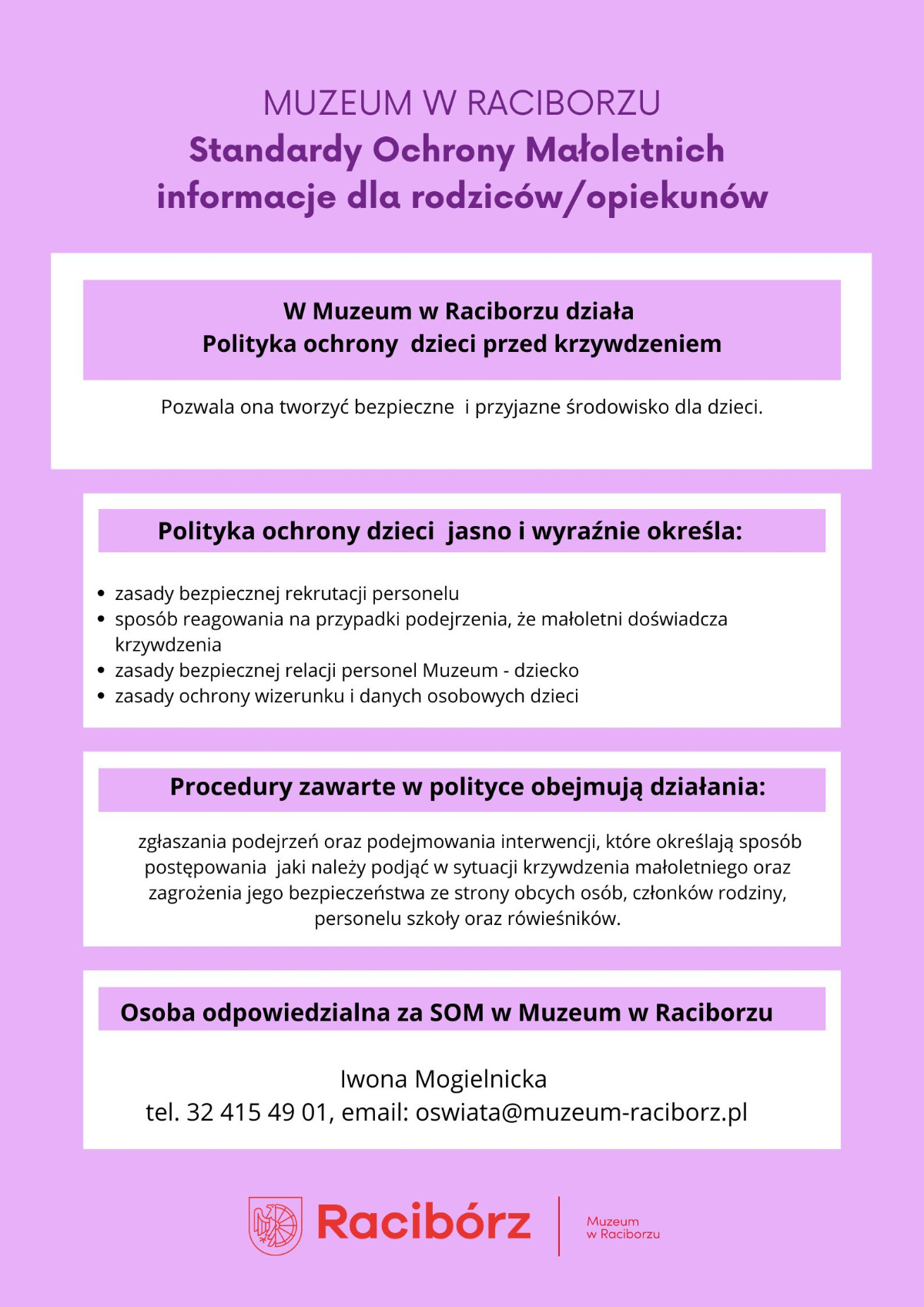 Informacje dla rodziców/opiekunów